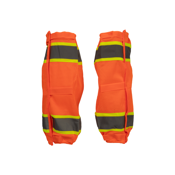 OMGL-CE ANSI Class E Orange Mesh Lime Contrast Reflective Leggings With Adjustable Velcro Closures Fashion