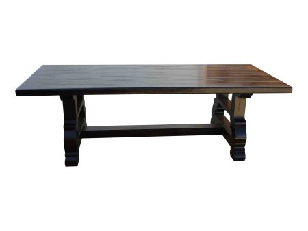 Spanish Trestle Dining Table in Reclaimed Wood Supply