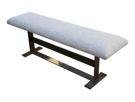 Modern Industrial Metal Bench with Upholstered Seat Cushion Cheap