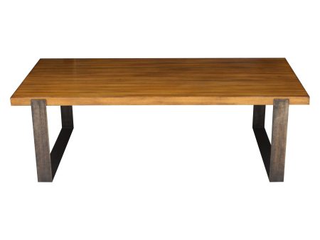 Modern Wood & Metal Coffee Table on Sale