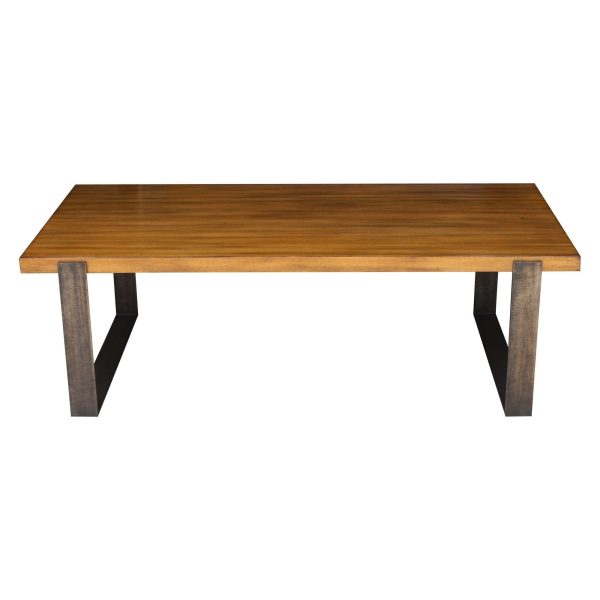 Modern Wood & Metal Coffee Table on Sale