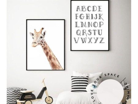 A Cute Pair - Giraffe & Alphabet Online