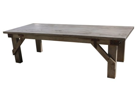 Industrial Work Bench Dining Table in Reclaimed Wood For Discount