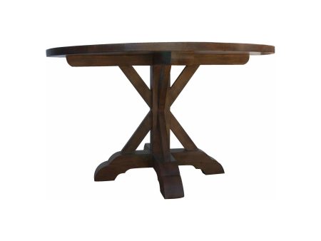 X-Base Round Reclaimed Wood Dining Table Online Sale