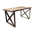 Chicago Industrial Dining Table in Reclaimed Wood Hot on Sale