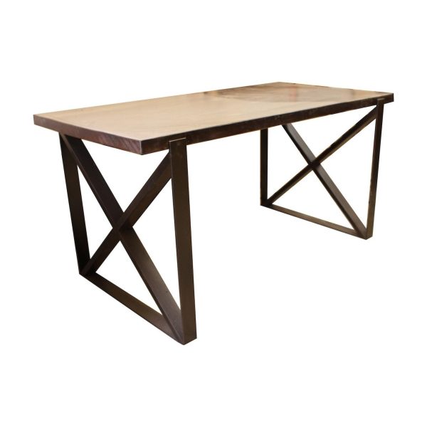 Chicago Industrial Dining Table in Reclaimed Wood Hot on Sale