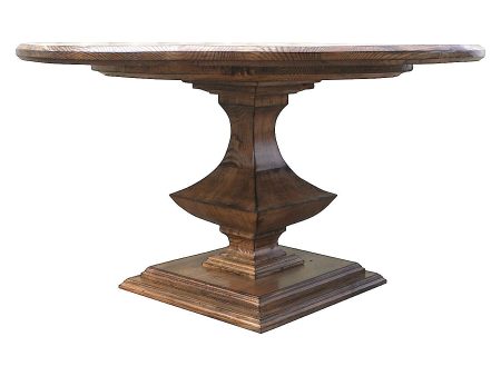 Algonquin Round Pedestal  Dining Table in Reclaimed Wood on Sale