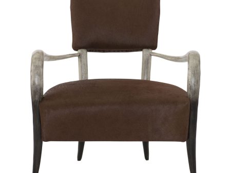 Elsa Faux Horn Leather Chair For Sale