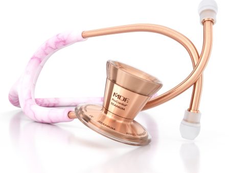 ProCardial® Titanium Cardiology Stethoscope - Georgia Pink Marble Rose Gold Sale