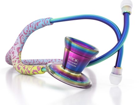 ProCardial® Titanium Cardiology Stethoscope - Rainbow Leopard Kaleidoscope Discount